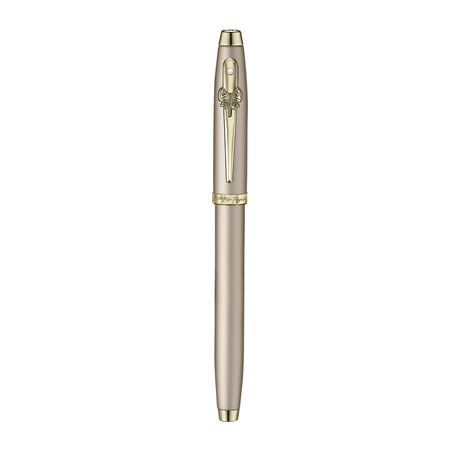 Sheaffer 100 Emily in Paris 9377 Champagne Gold Fountain Pen with Champagne Gold Trims and Bow-Shaped Clip Emblem Fountain Pen