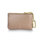 Sheaffer Emily in Paris Full-Grain Leather Zipped Key Fob Pouch - Taupe