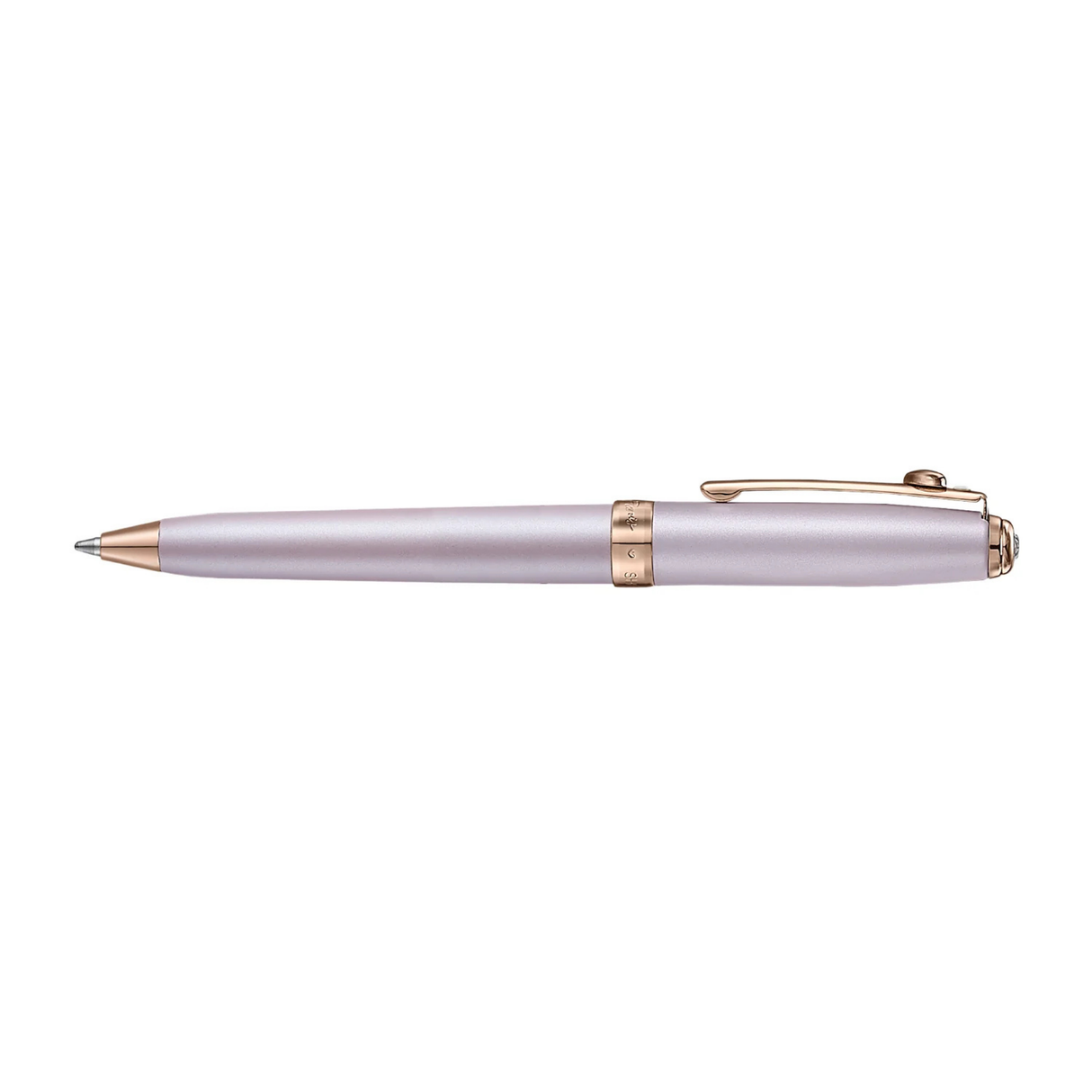 Sheaffe Emily in Paris Prelude Mini 9810 Pastel Pink Ballpoint Pen with Swarovski Crystal and Full-Grain Leather Credit Card Holder Gift Set