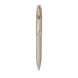 Sheaffer 100 Emily in Paris 9377 Champagne Gold Ballpoint Pen with Champgne Gold Trim and Full-Grain Credit Card Holder Gift Set