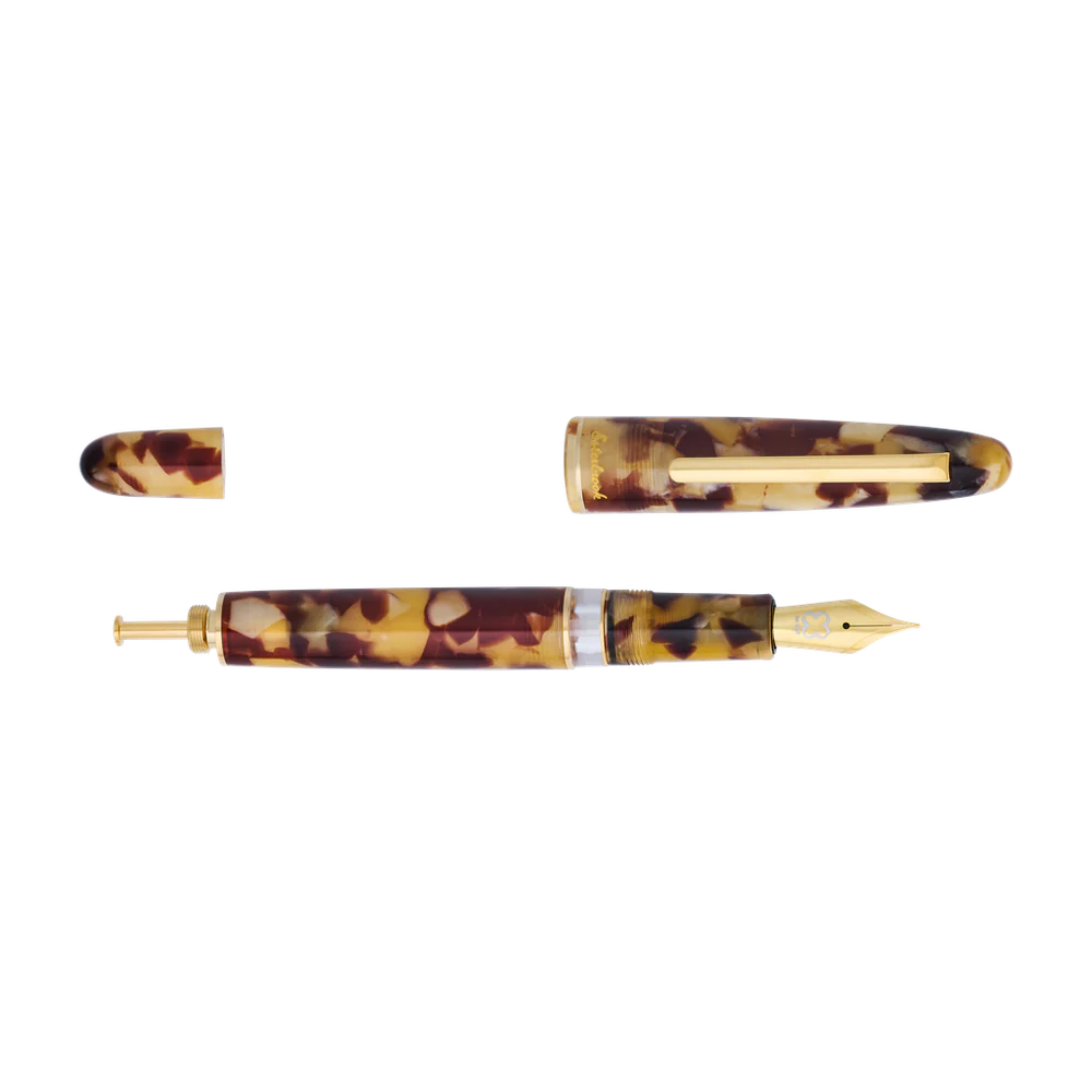 Esterbrook Estie Tortoise Gold Trim Fountain Pen (Button Piston)