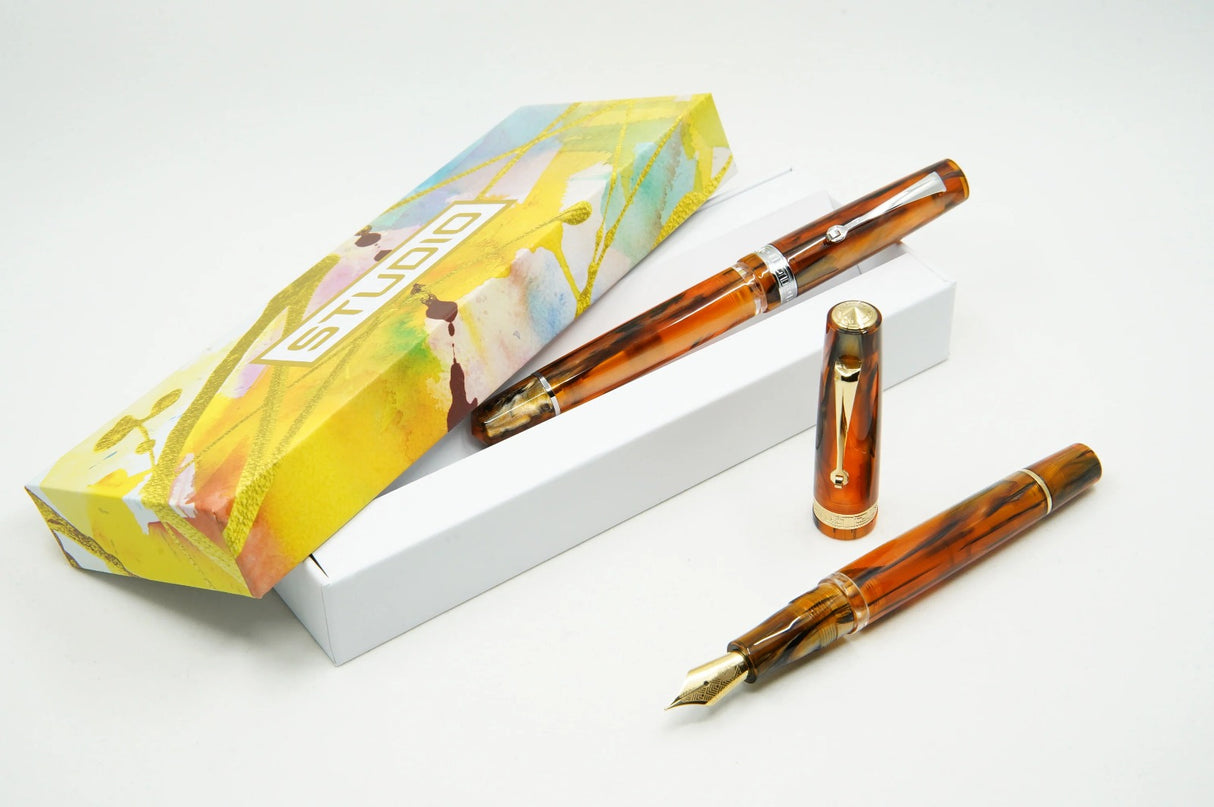 ASC Studio Brown Antelope Gold Trim - Fountain Pen