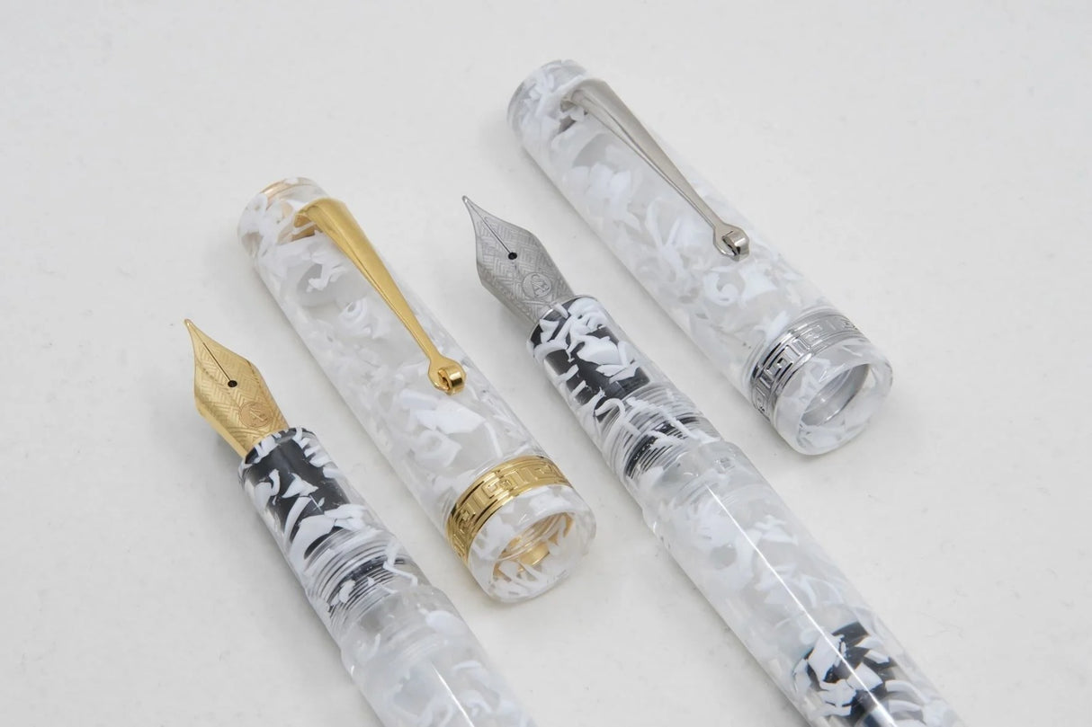 ASC Studio White Guatemala Gold Trim - Fountain Pen