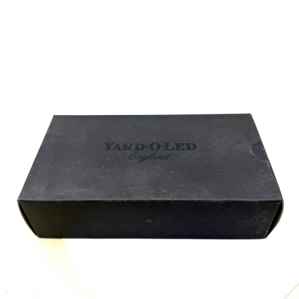 Yard-o-Led Astoria Marbled Cream & Ebony  Ballpoint Pen - Sterling Silver Clip & Trim
