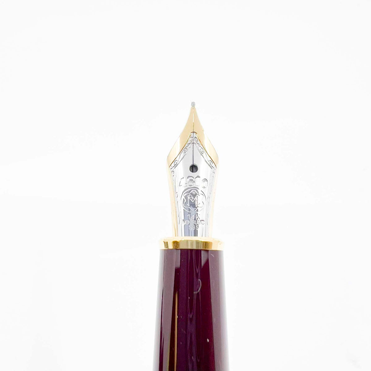 Montblanc #144R Bordeaux Resin Classique Fountain Pen - Fine 14kt Gold Nib