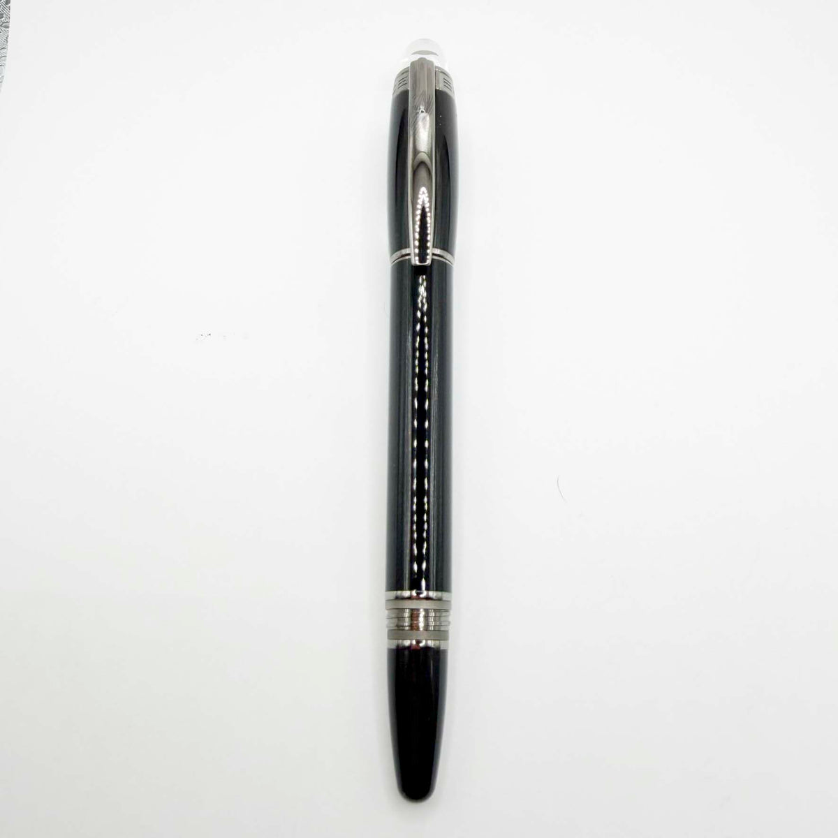 Montblanc StarWalker Black Fountain Pen with Ruthenium Plated  Trim - Medium 14kt Gold Nib