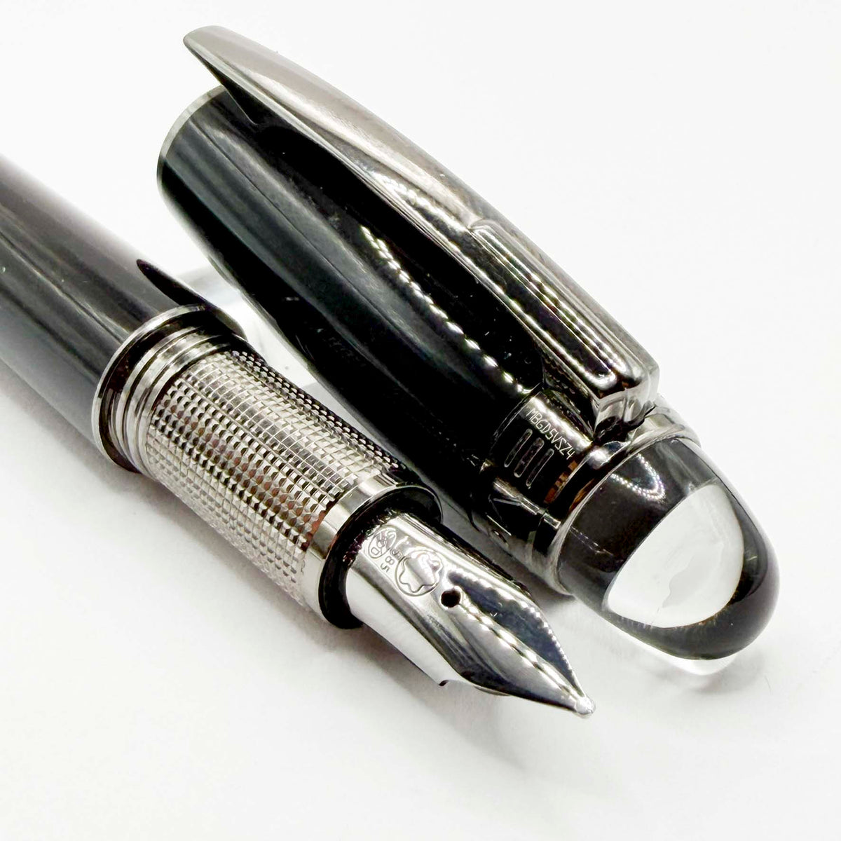 Montblanc StarWalker Black Fountain Pen with Ruthenium Plated  Trim - Medium 14kt Gold Nib