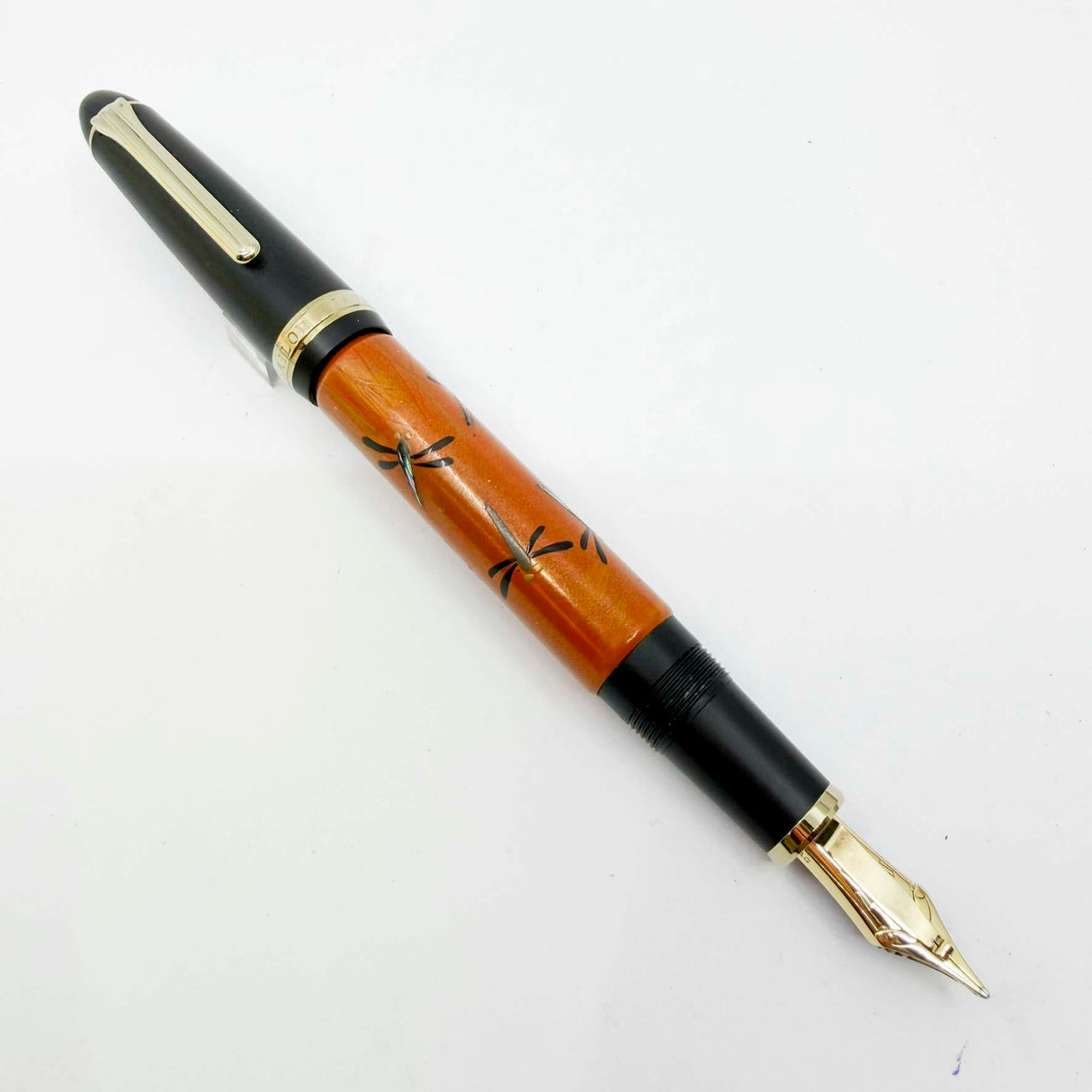 Sailor Negoro Nuri Red Meteor FP5 Long Bodied Dragonfly Fountain Pen  - Naginata Cross Emperor 21kt Gold Nib!! RARE!