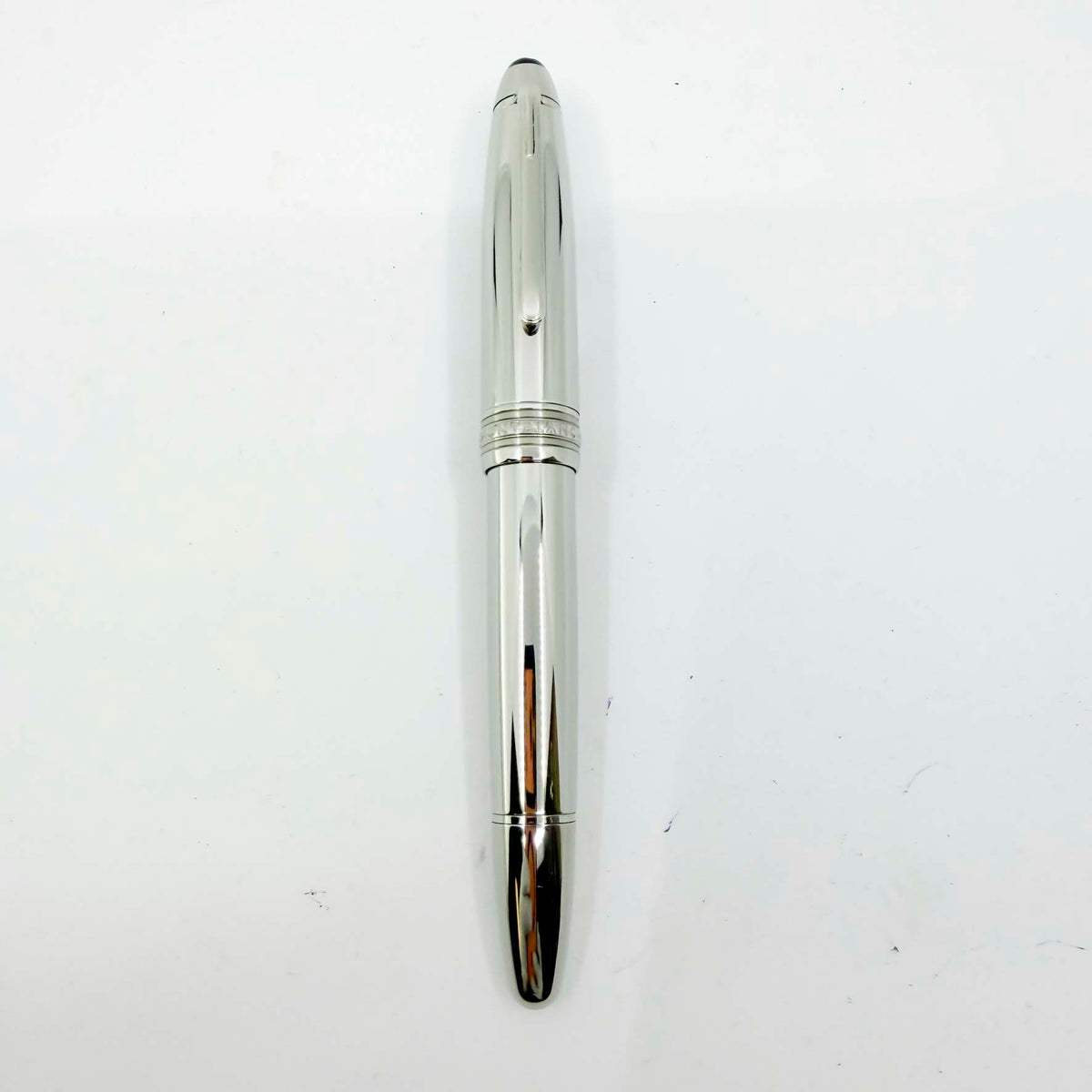 Montblanc Meisterstuck Solitaire Stainless Steel Le Grand 146 Fountain Pen (No Pattern) - Medium 18kt Gold Nib