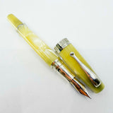 Montegrappa Historia Lustrous "Ivory Parchment" Celluloid Limited Edition Fountain Pen - Medium 18kt Gold Nib