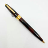S.T. DuPont  Orpheo Laque Ecaille Ballpoint Pen - Marbled Black & Burnished Burgundy Laque