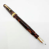OMAS Paragon "Scarlet Red" (Marble Burgundy) Celluloid  Fountain Pen -  Medium 18kt Gold Nib (1992)