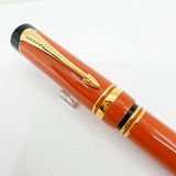 Parker "Big Red" (Orange) Duofold Centennial (Largest Size) Fountain Pen - Medium 18kt Gold Nib