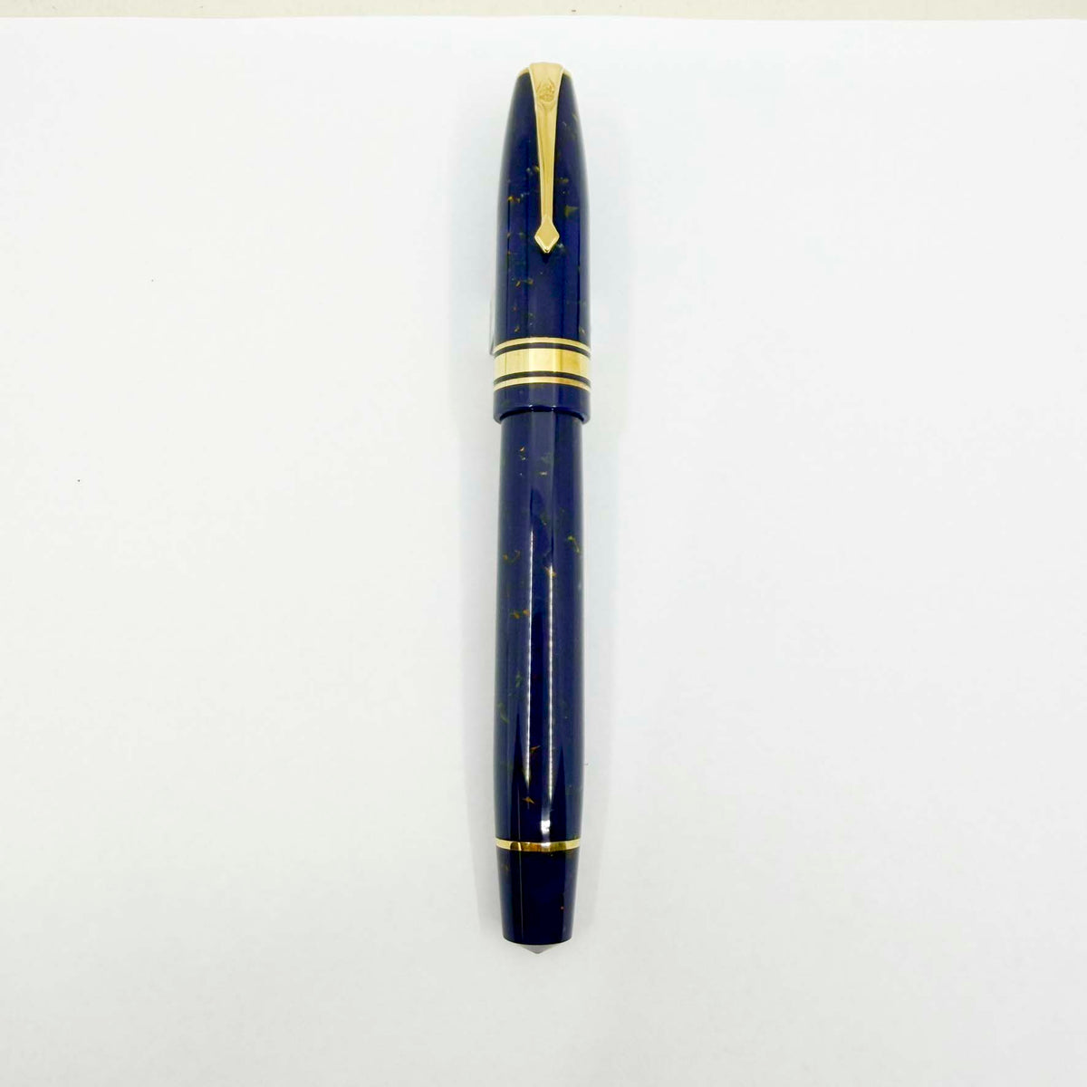 Conway Stewart 100 Dark Blue with Golden Amber Flecks  Fountain Pen - Italic Fine 18kt Gold Nib