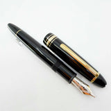Montblanc #147 Traveler Black Resin LeGrand Meisterstuck Fountain Pen - Fine 14kt Gold Nib - CARTRIDGE FILL ONLY