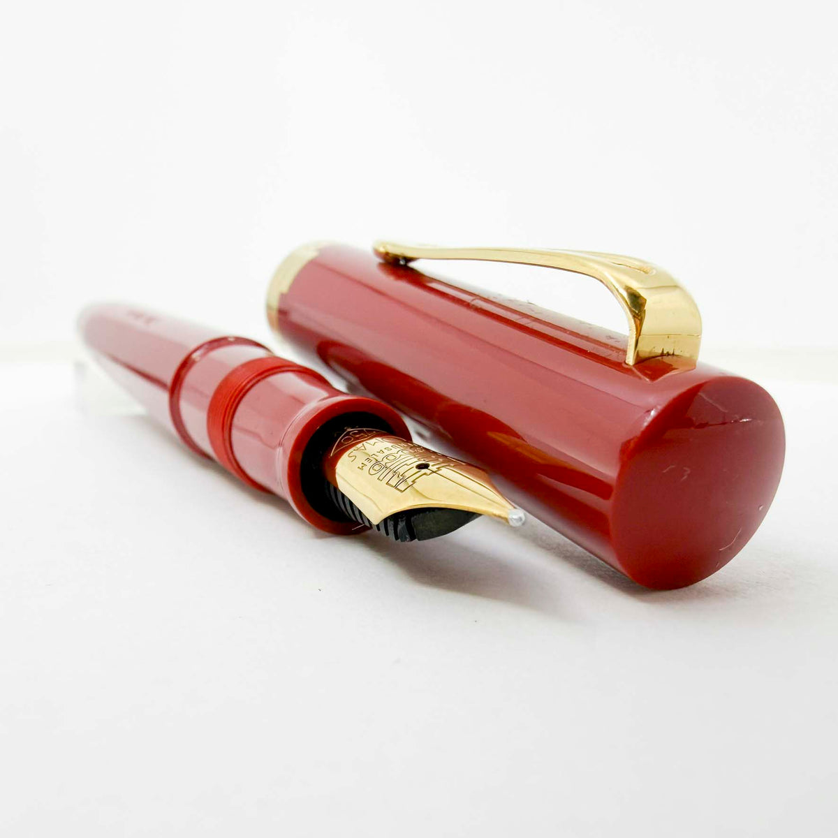OMAS Jerusalem 3000 Red Terracotta Vegetal Resin Special Edition Fountain Pen  - Medium 18kt Gold Nib