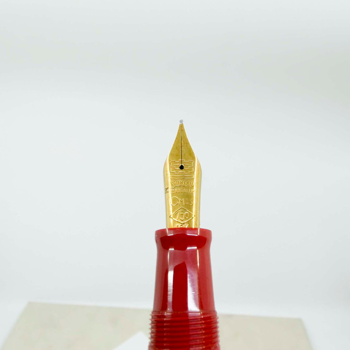OMAS Jerusalem 3000 Red Terracotta Vegetal Resin Special Edition Fountain Pen  - Medium 18kt Gold Nib