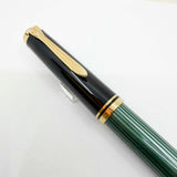Pelikan Early R800 Green Striped Barrel Rollerball Pen - Made In West Germany
