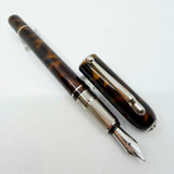 Dunhill Sidecar Tortoiseshell Lacquer Fountain Pen  - Medium 18kt Gold Nib - MINT