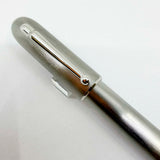 Dunhill Sidecar Brushed Stainless Steel Fountain Pen - Medium 18kt Gold Nib - MINT