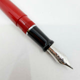 Aurora Burgundy Talentum Chrome Trim Fountain Pen - Fine 14kt Gold Nib - MINT