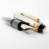 Montblanc Meisterstuck 75th Anniversary "1924" LeGrand Doue Numbered Limited Edition Solitaire Barleycorn Sterling Silver Fountain Pen - Medium 18kt Gold Nib - MINT