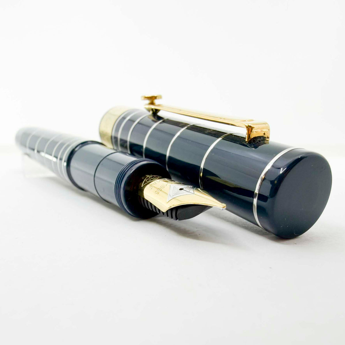 OMAS Dark Blue Marconi Limited Edition Fountain Pen - Medium 18kt Gold Nib