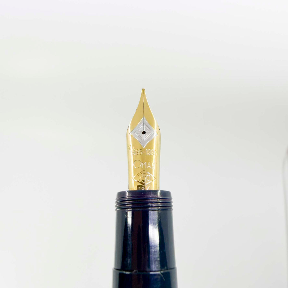 OMAS Dark Blue Marconi Limited Edition Fountain Pen - Medium 18kt Gold Nib