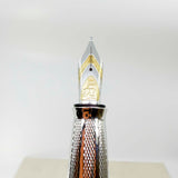 Michel Perchin Royal Blue Monogram Limited Edition Fountain Pen (1995) - Broad 18kt Gold Nib