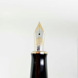 Pelikan Early M800 Black Cap/Blue Striated Barrel Fountain Pen - Medium 18kt Gold PF Nib