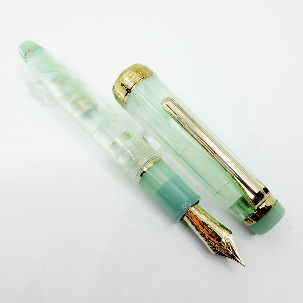 Sailor Professional Gear Veilio Pearl Mint Fountain Pen - Medium 21kt Gold Nib
