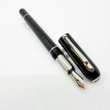 Dunhill Sidecar Black Lacquer Fountain Pen - Medium 18kt Gold Nib