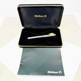 Pelikan Souveran M750 Silver-Plated 150th Anniversary Silver Jubilee Special Edition Fountain Pen - Medium 18kt Gold Nib