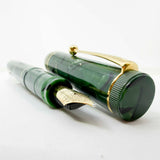 OMAS E.E. Ercolessi Marbled Green Celluloid Limited Edition Fountain Pen - Medium 18kt Gold Nib