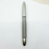 Porsche Design Tec Flex Stainless Steel Basketweave Rollerball Pen
