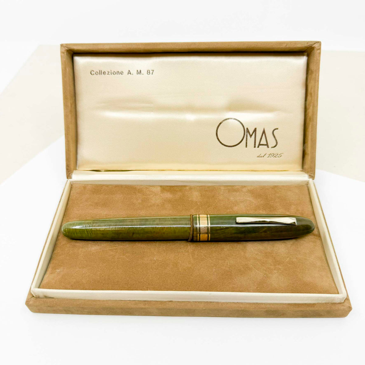 OMAS A. M. 87 Briarwood Fountain Pen (The Oversized Profile Within the Series) - Flexible Medium 14kt Gold Nib (Late 1980s)
