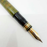 OMAS A. M. 87 Briarwood Fountain Pen (The Oversized Profile Within the Series) - Flexible Medium 14kt Gold Nib (Late 1980s)