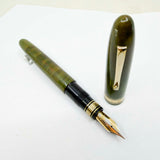 OMAS A. M. 87 Briarwood Fountain Pen (The Oversized Profile Within the Series) - Flexible Medium 14kt Gold Nib (Late 1980s)