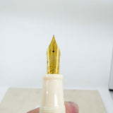 OMAS Ivory Vegetal Resin Bibliotheque Nationale Fountain Pen - Medium 18kt Gold Nib