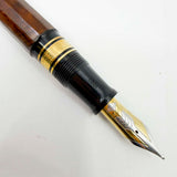 OMAS Cristoforo Colombo II Limited Edition Briarwood Faceted Fountain Pen - Medium 18kt Gold Nib