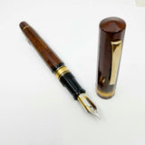 OMAS Cristoforo Colombo II Limited Edition Briarwood Faceted Fountain Pen - Medium 18kt Gold Nib
