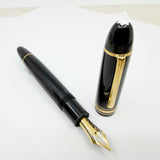 Montblanc Meisterstuck Black Resin #149 Fountain Pen - Largest of the Meisterstucks - Medium 18kt Gold Nib