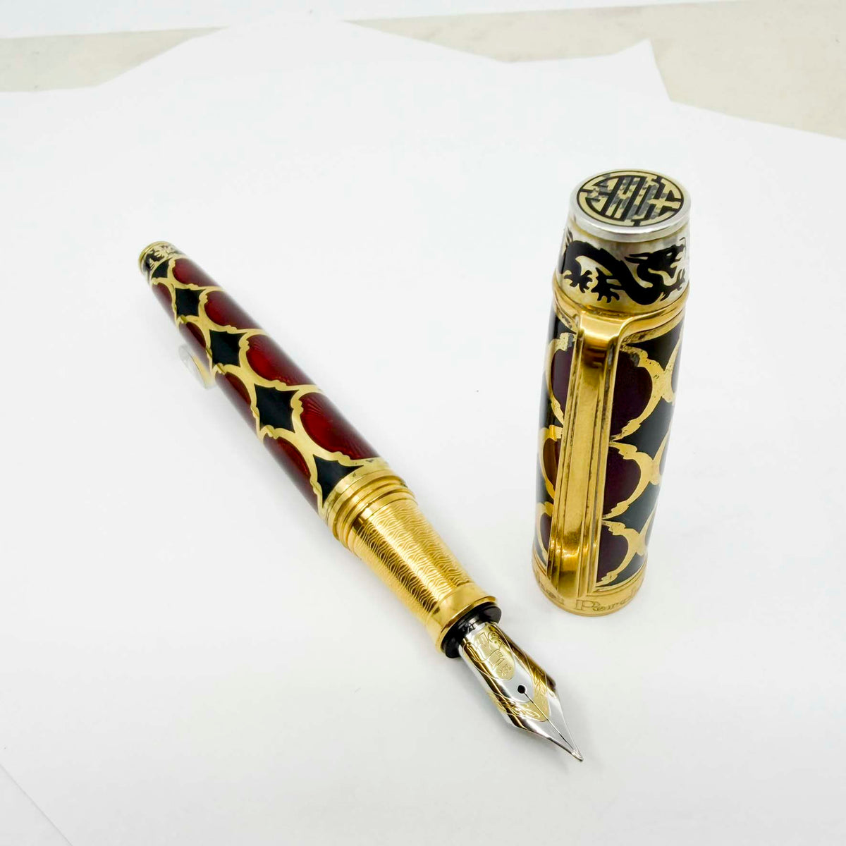 Michel Perchin Year of the Dragon Limited Edition Fountain Pen (Year 2000) - Medium 18kt Gold Nib